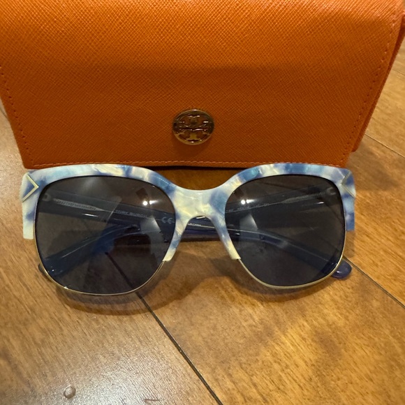 Tory Burch Accessories - Tory Burch Blue and White Sunglasses AUTHENTIC!!